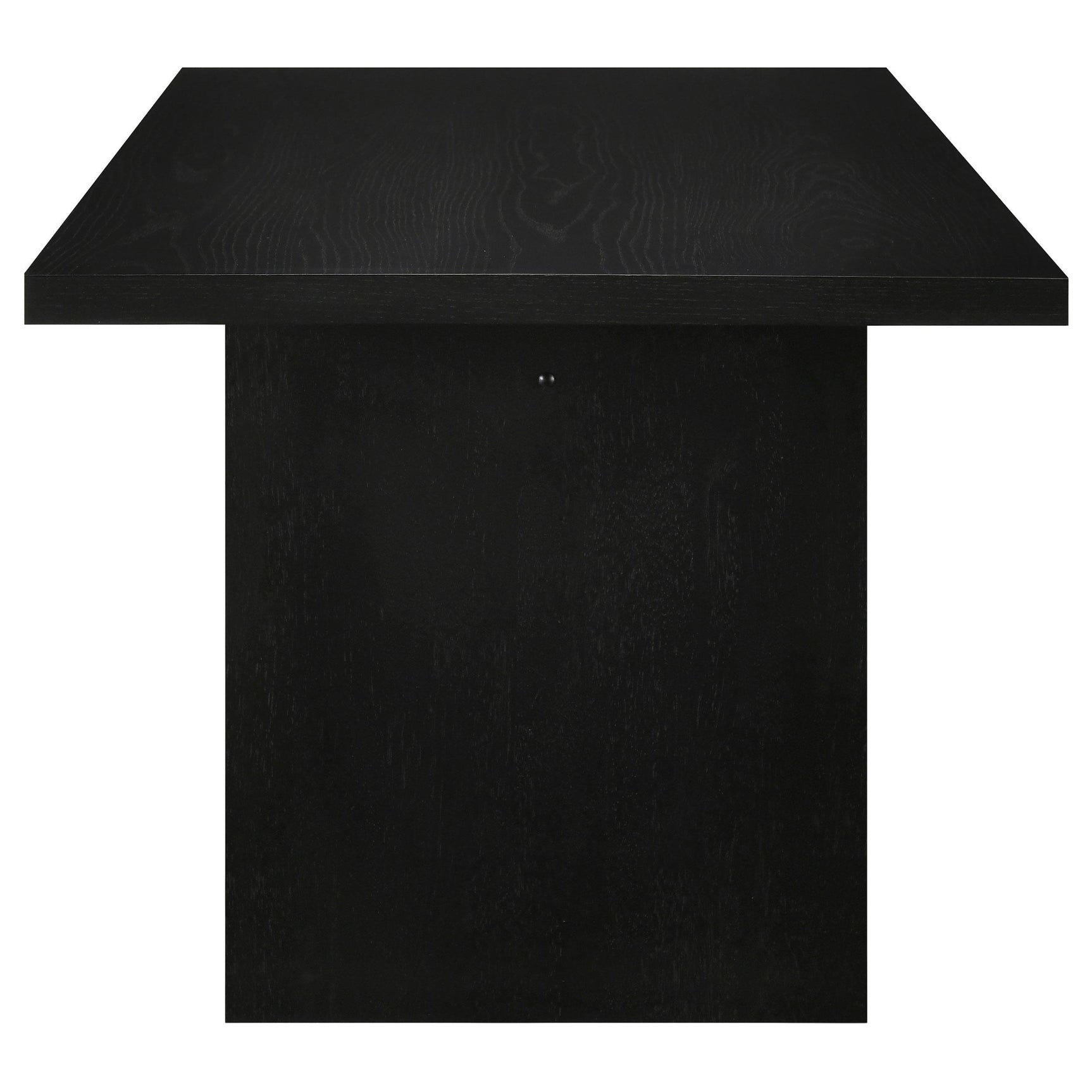 Dining table open base showing legroom