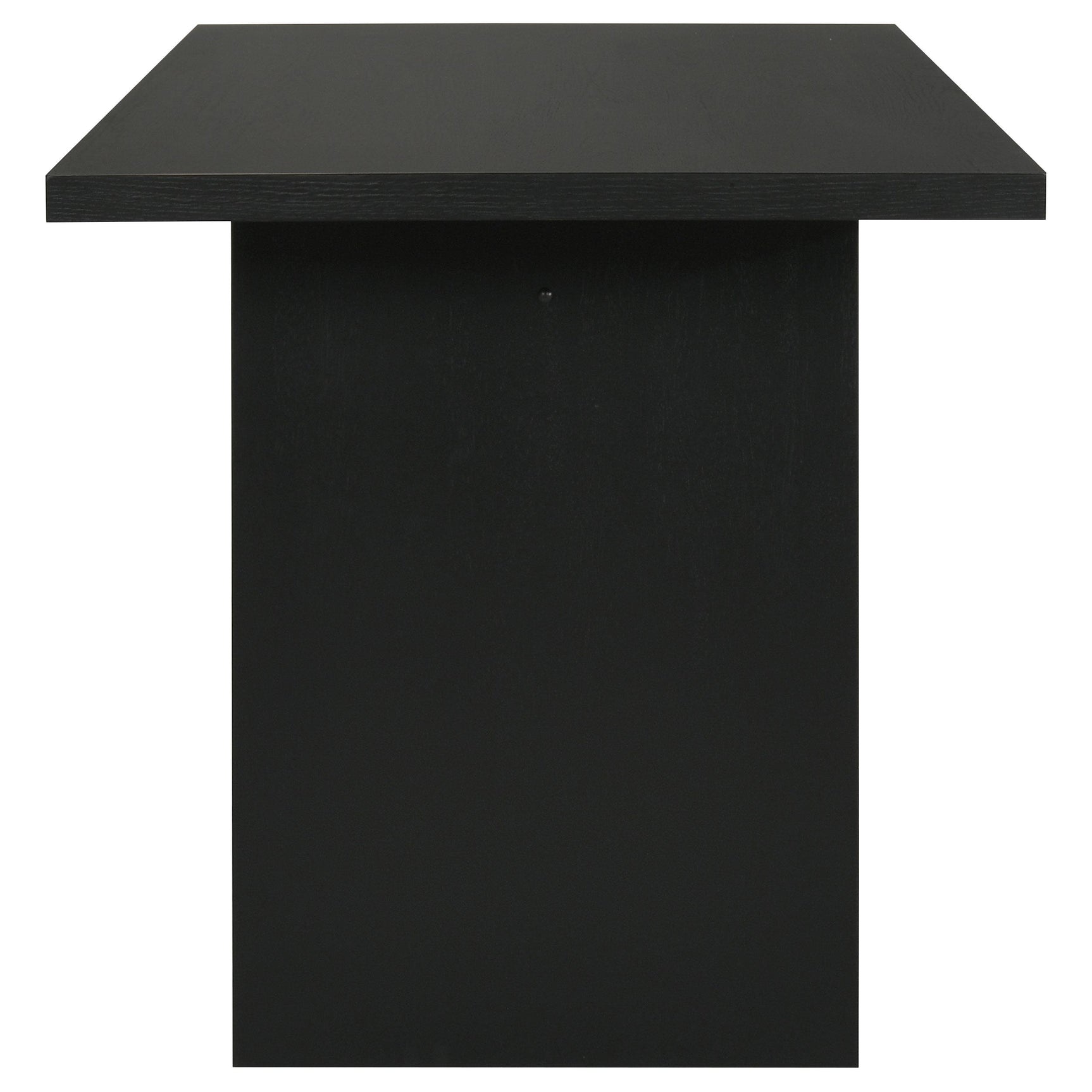 Counter height dining table open base showing legroom
