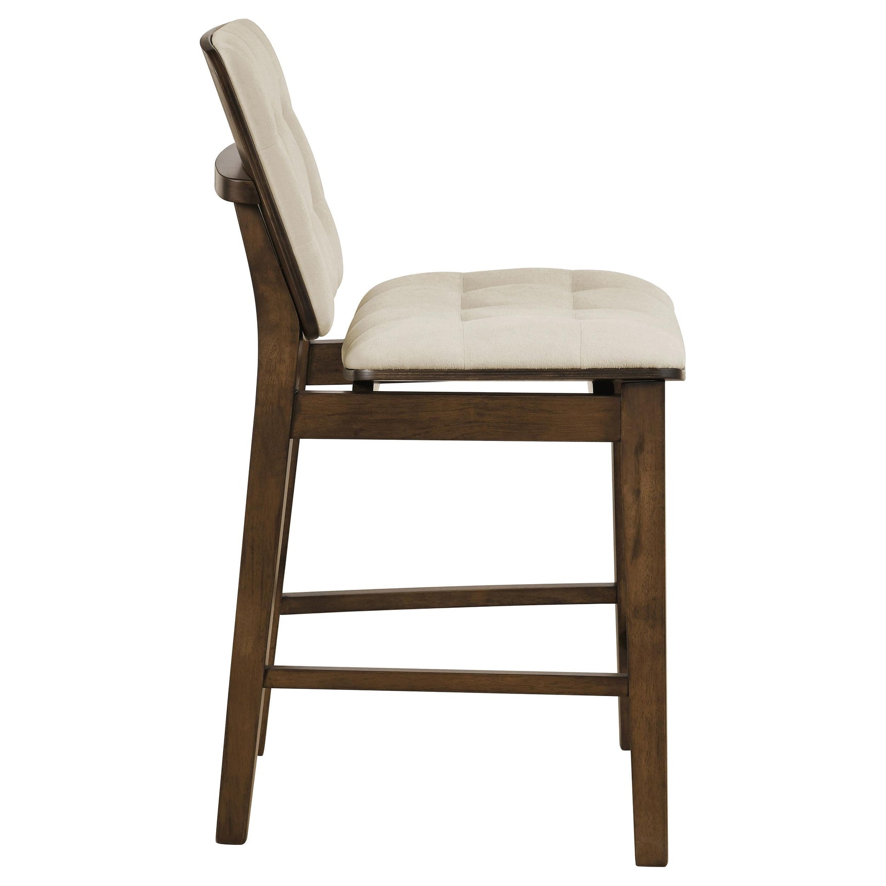 Redbridge counter chair cream walnut showing cushioned seat