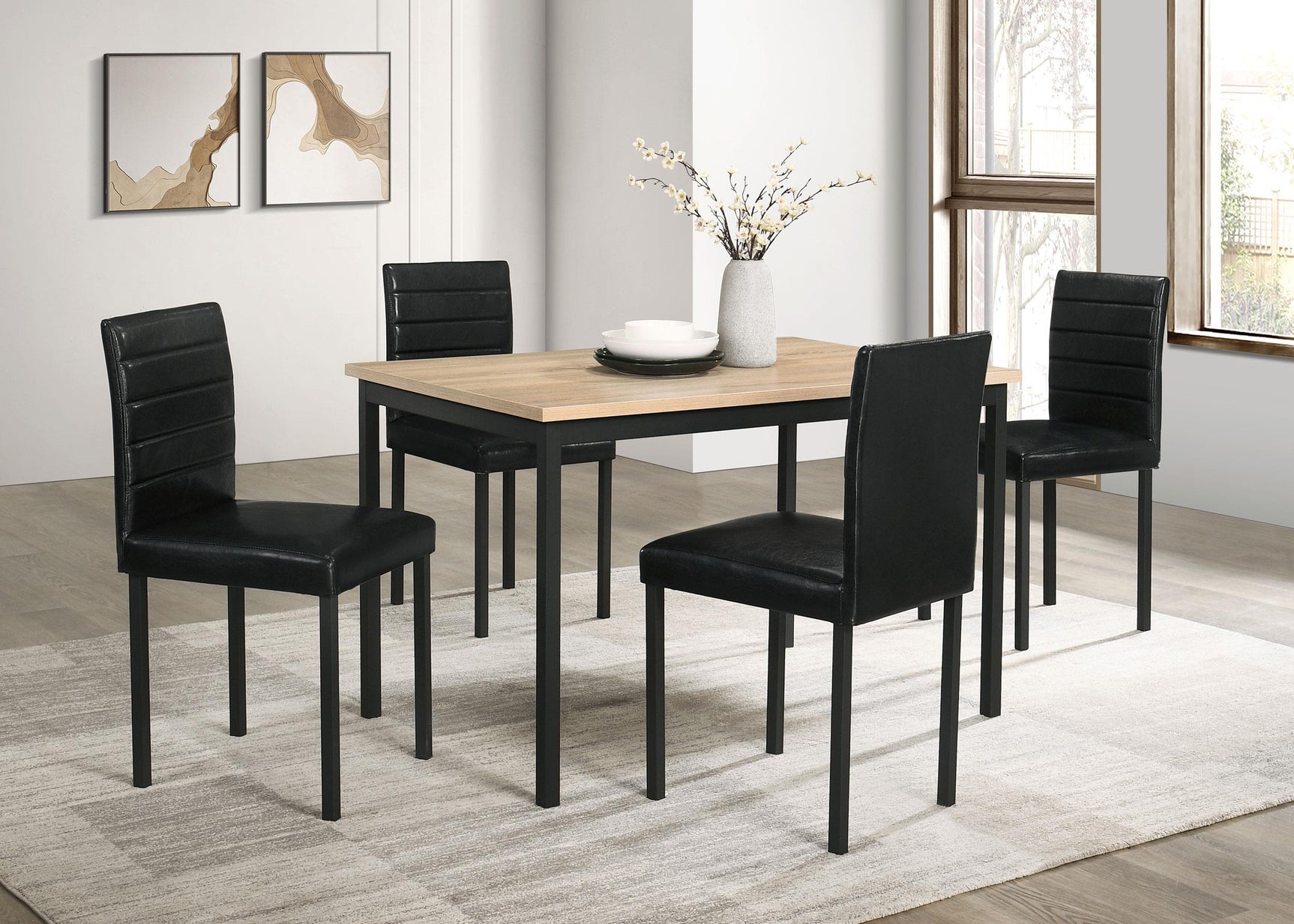 Top view of Garza 48-inch rectangular dining table