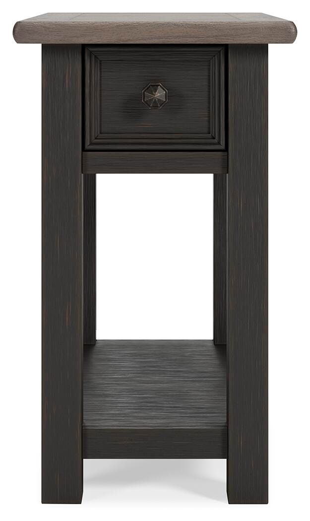 Tyler Grayish Brown/Black Creek 2 End Tables — front view