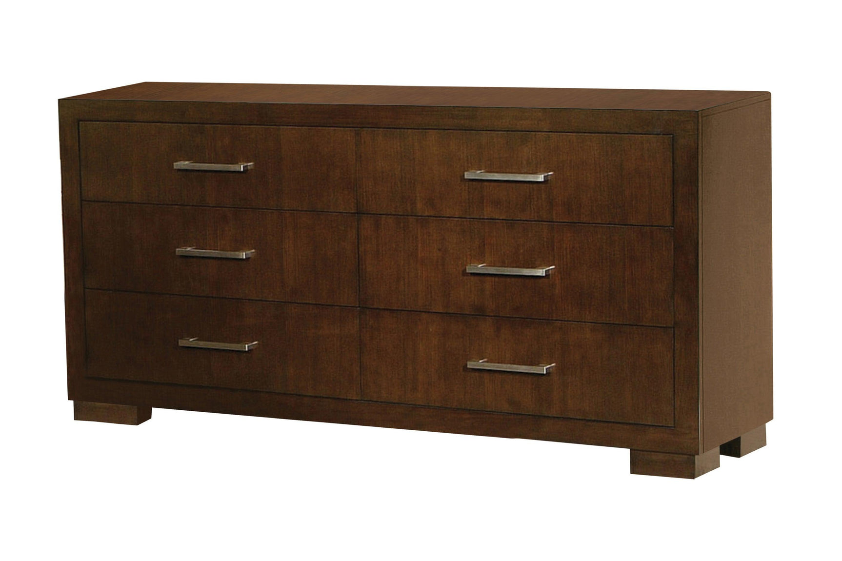 Jessica Eastern King Platform Bed With Rail Seating Cappuccino - Ella Furniture