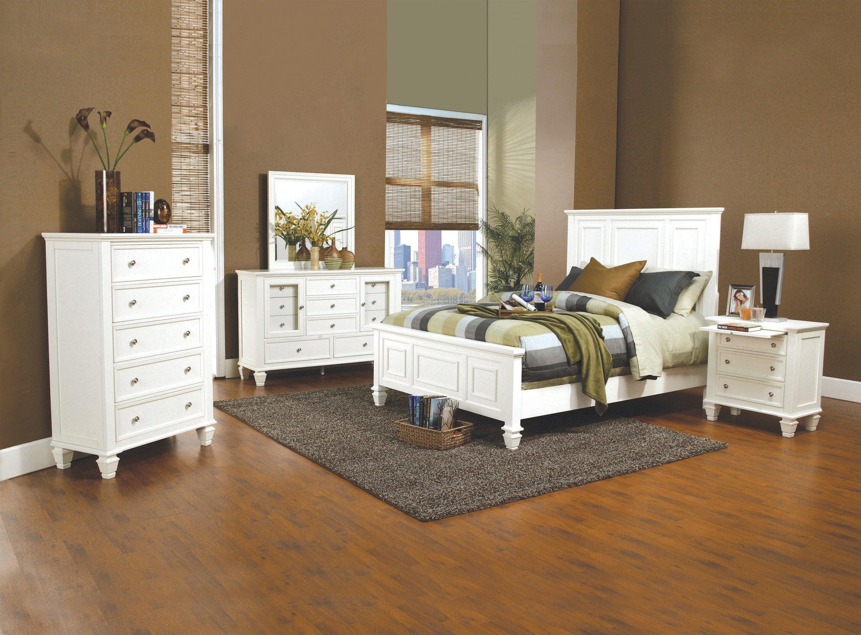 Sandy Beach collection dresser paired with matching mirror