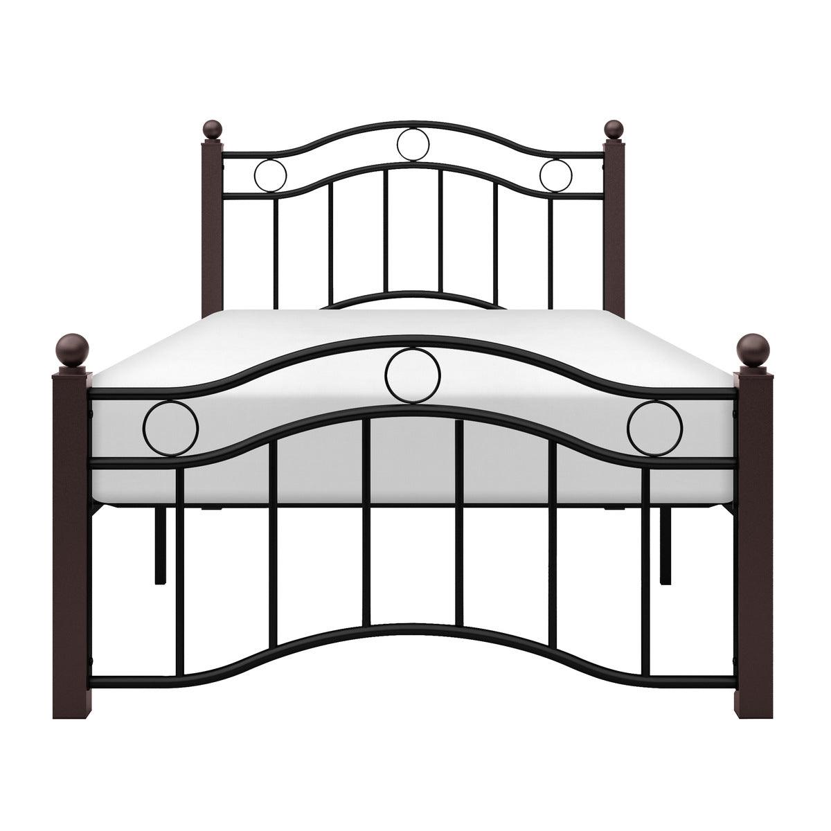 Averny Black Metal Twin Platform Bed front view