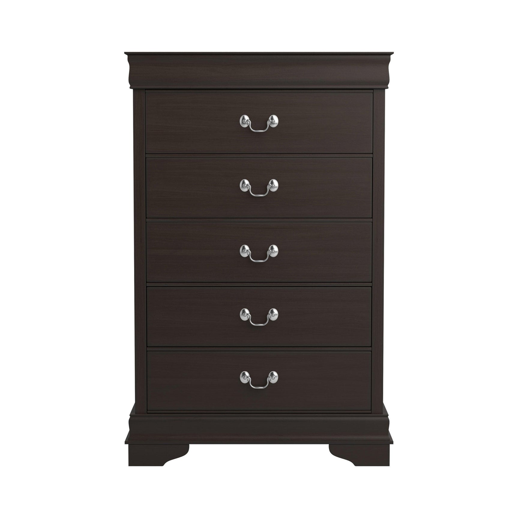 Louis Philippe Twin Panel Sleigh Bed Cappuccino - Ella Furniture