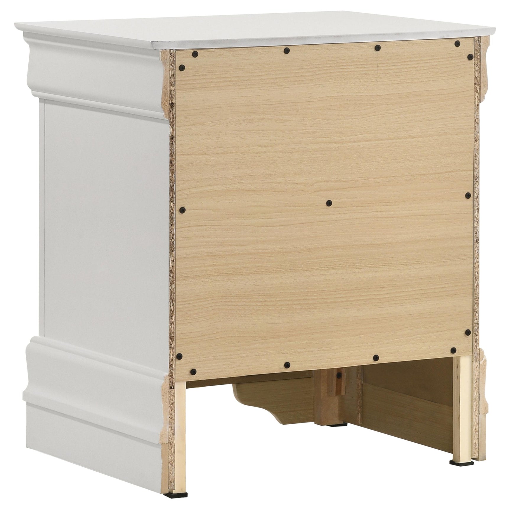 Drawer pulled out showing smooth metal glide