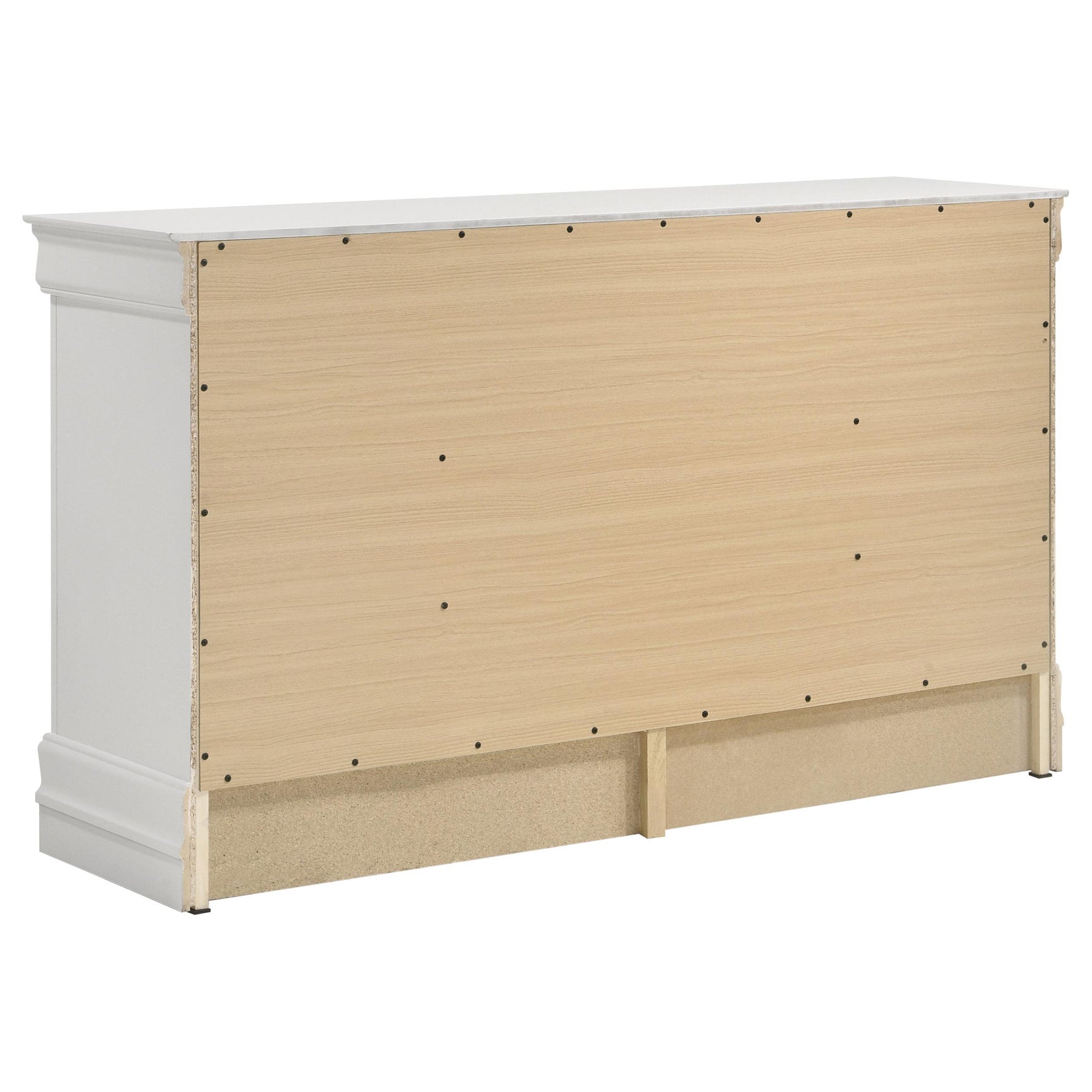 Drawer glide mechanism inside dresser