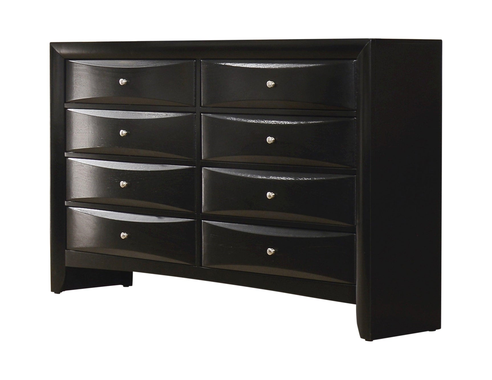 Briana Eastern King Platform Storage Bed Black assembled view