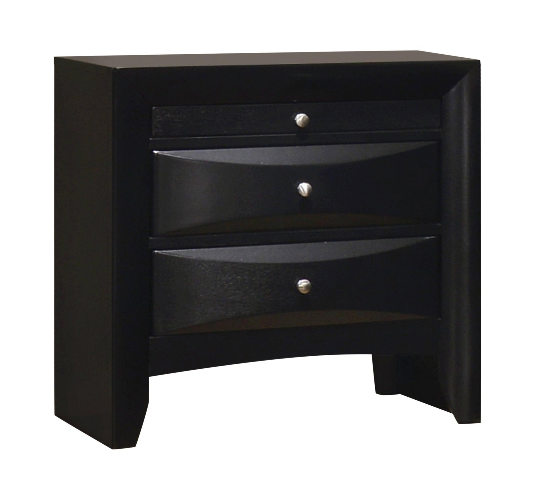 Briana Queen Platform Storage Bed Black drawer glide mechanism detail