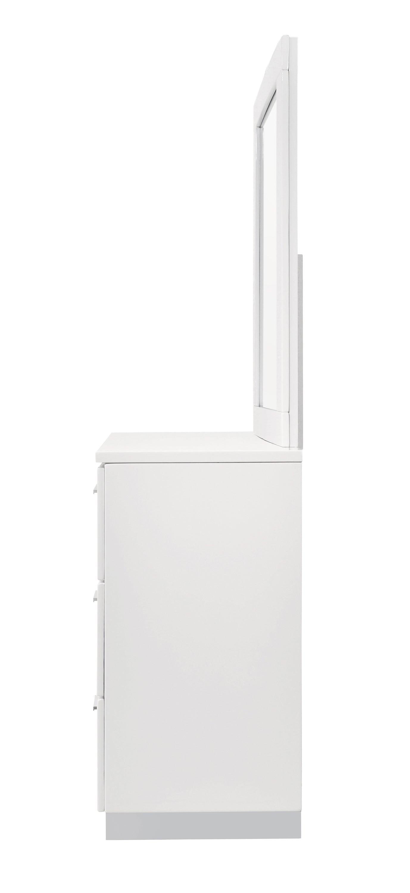 Side angle of Felicity rectangular dresser mirror