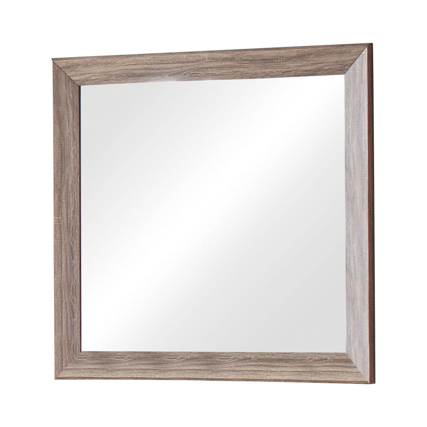 Kauffman Rectangular Mirror Washed Taupe - Ella Furniture
