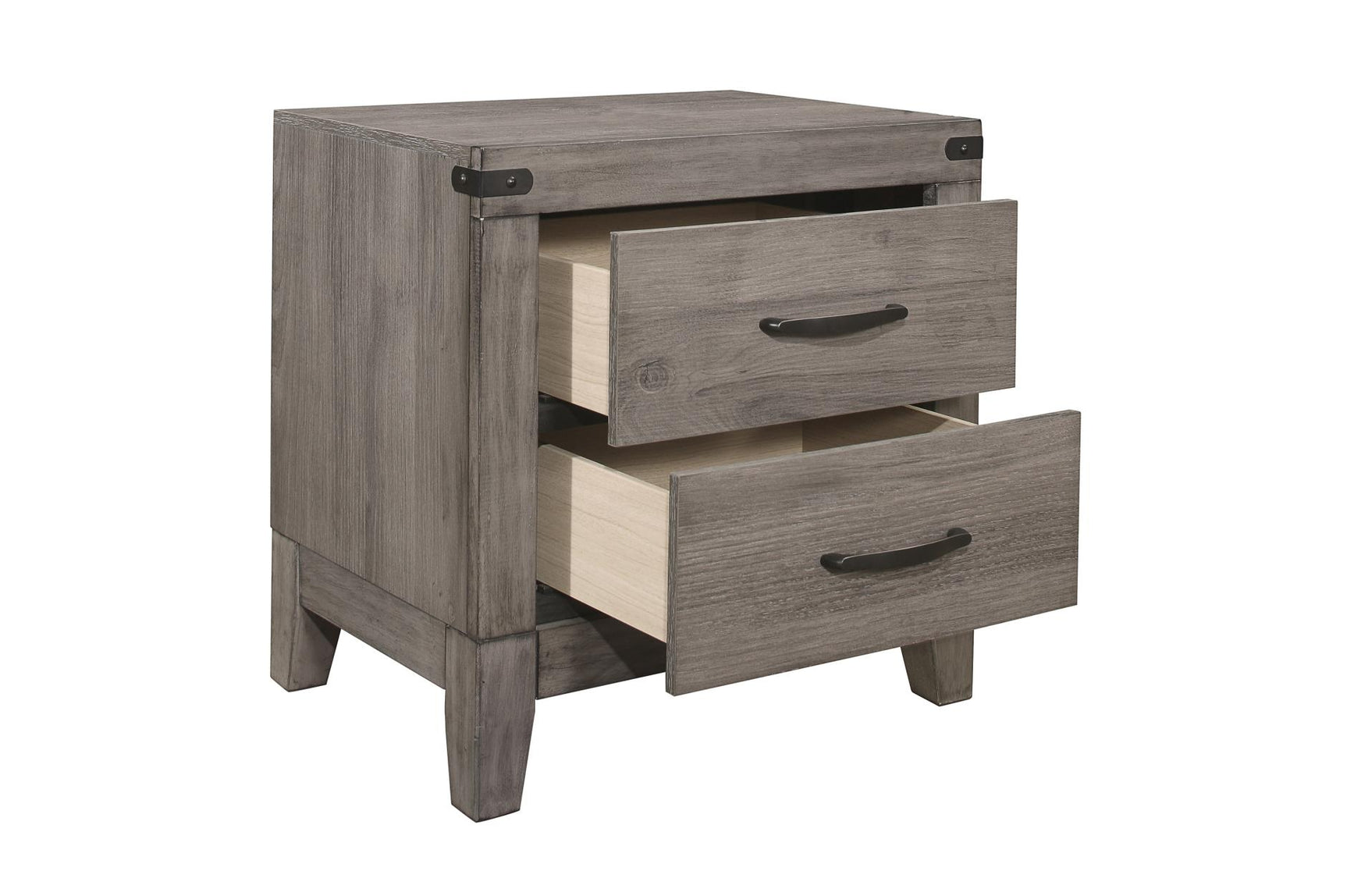 Woodrow Gray Bookcase Platform Bedroom Set bed
