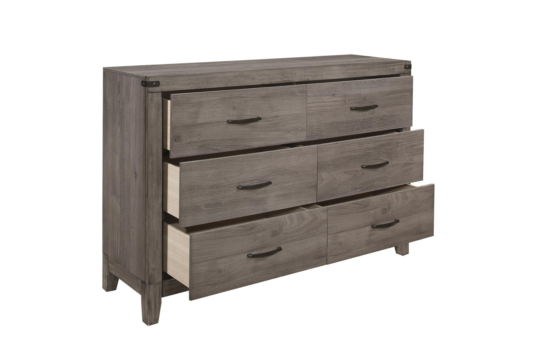 Woodrow Gray Bookcase Platform Bedroom Set bed