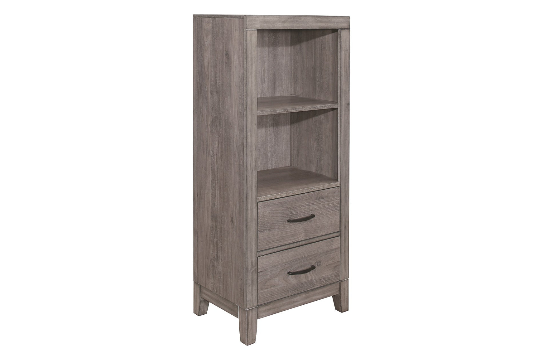 Woodrow Gray Bookcase Platform Bedroom Set bed