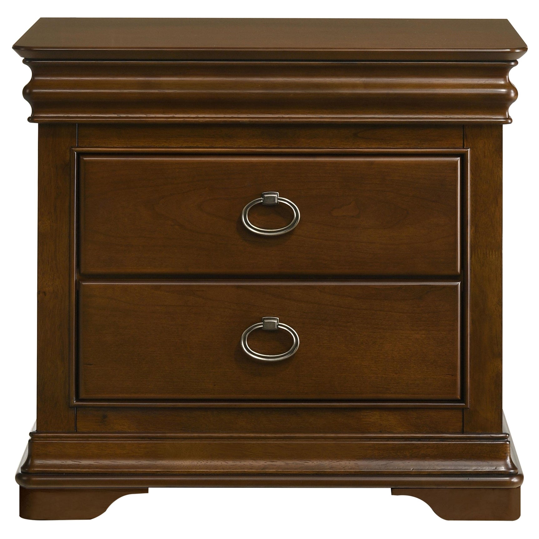 Top drawer open showcasing felt lining