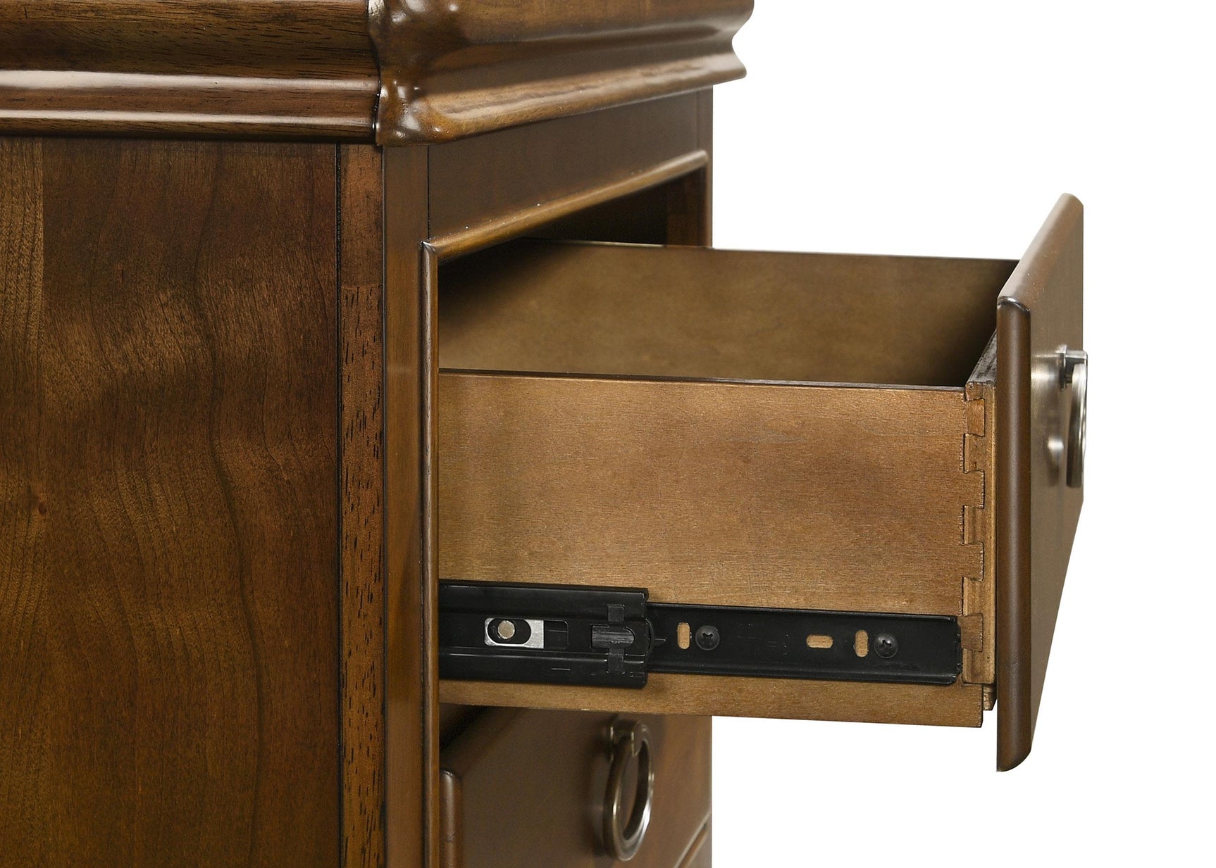 Garland 3-drawer nightstand in brown cherry finish