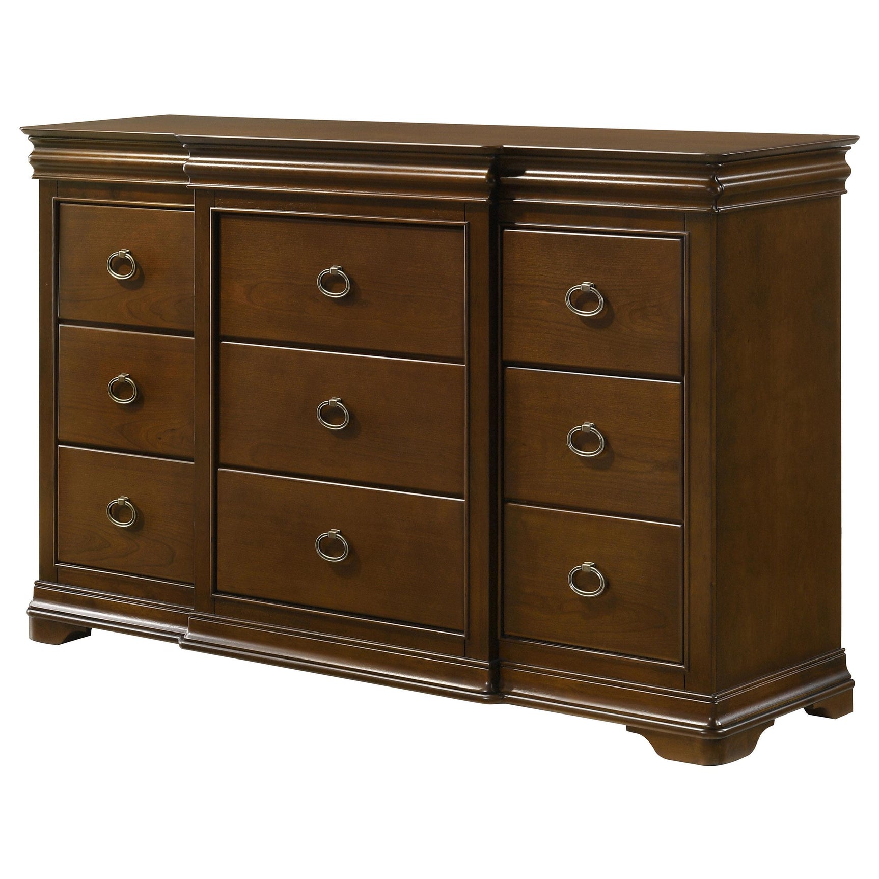 Top jewelry drawers with black felt lining open