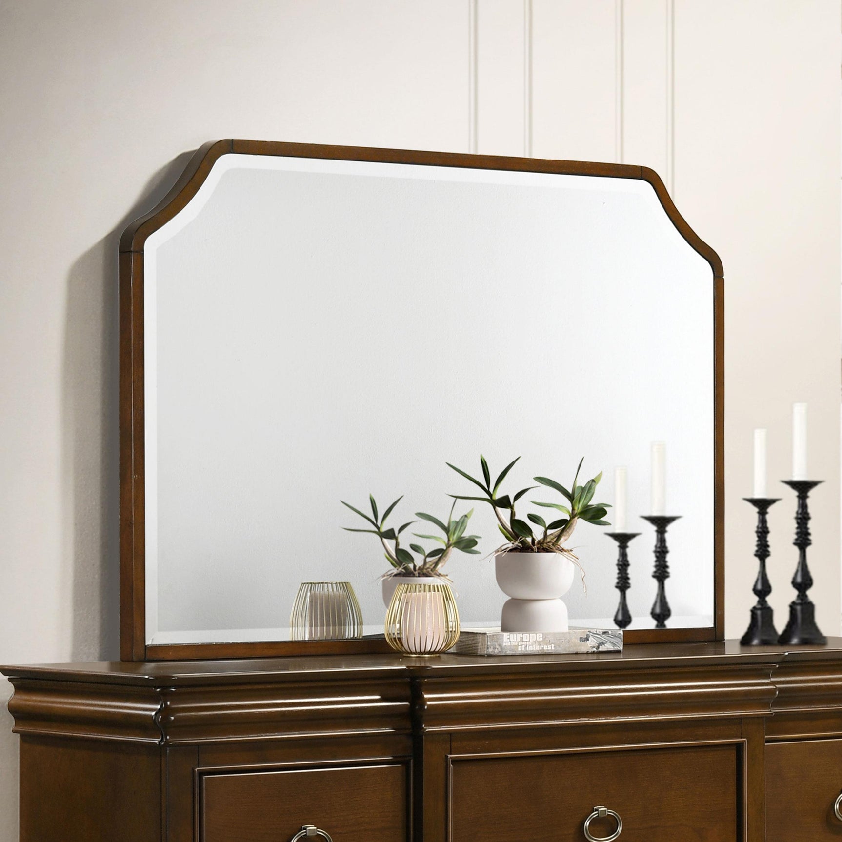 Garland dresser mirror side angle showing frame detail