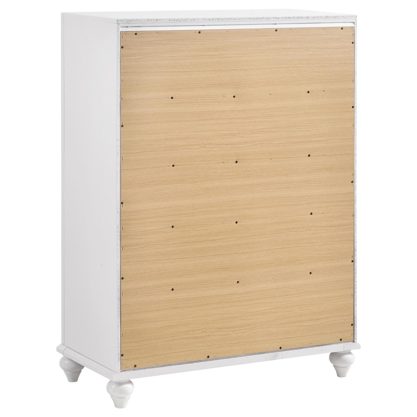 Barzini 5 Drawer Chest crystal hardware detail