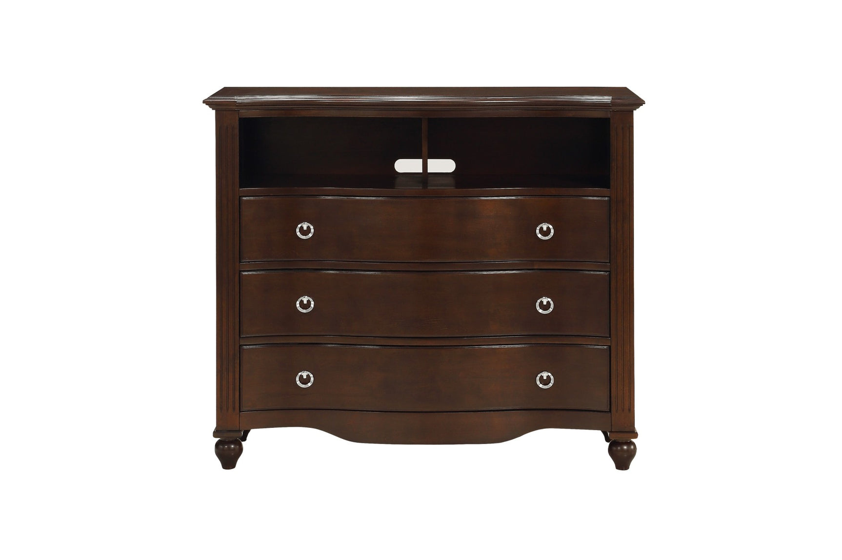 Meghan espresso finish full panel bed with dresser and mirror