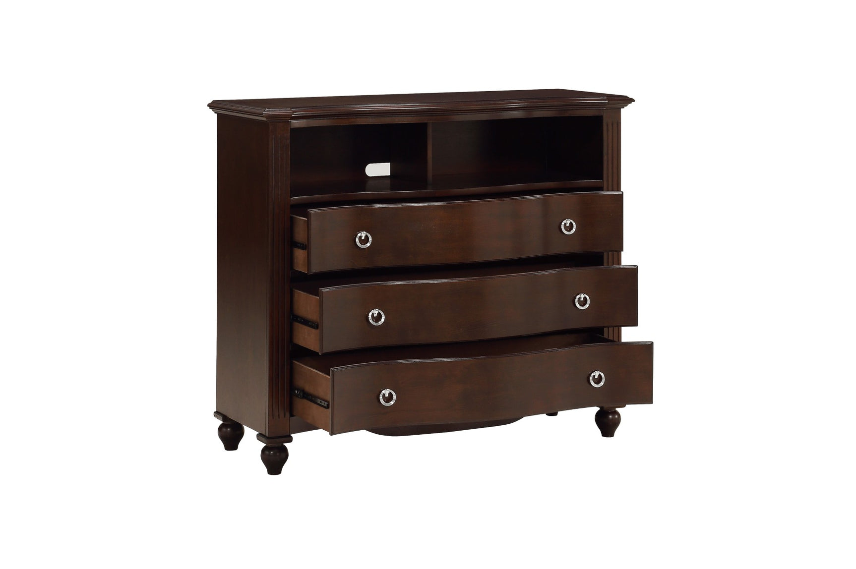 Meghan espresso finish full panel bed with dresser and mirror