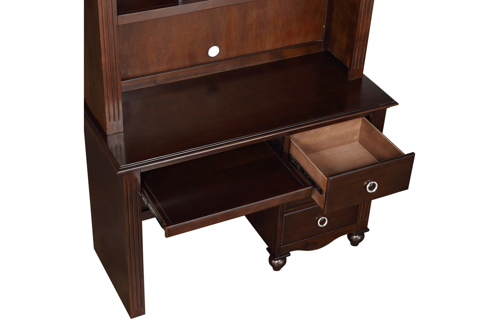 Meghan espresso finish full panel bed with dresser and mirror