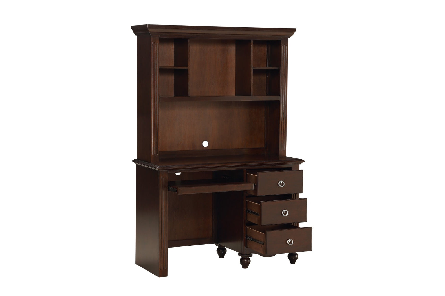 Meghan espresso finish full panel bed with dresser and mirror