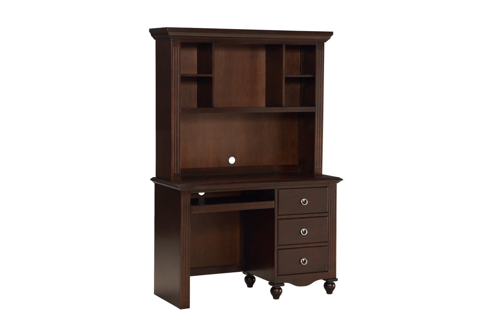 Meghan espresso finish full panel bed with dresser and mirror