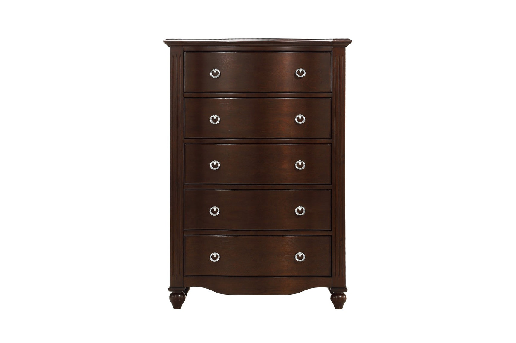 Meghan espresso finish full panel bed with dresser and mirror