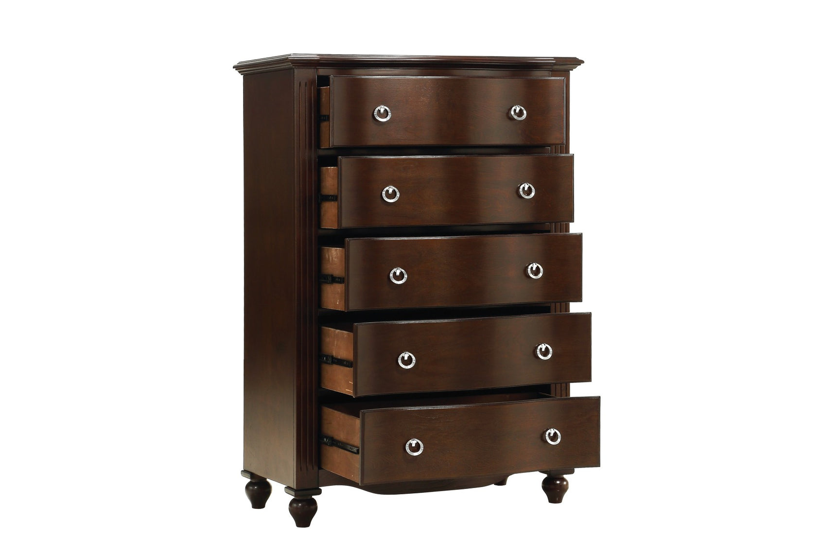 Meghan espresso finish full panel bed with dresser and mirror