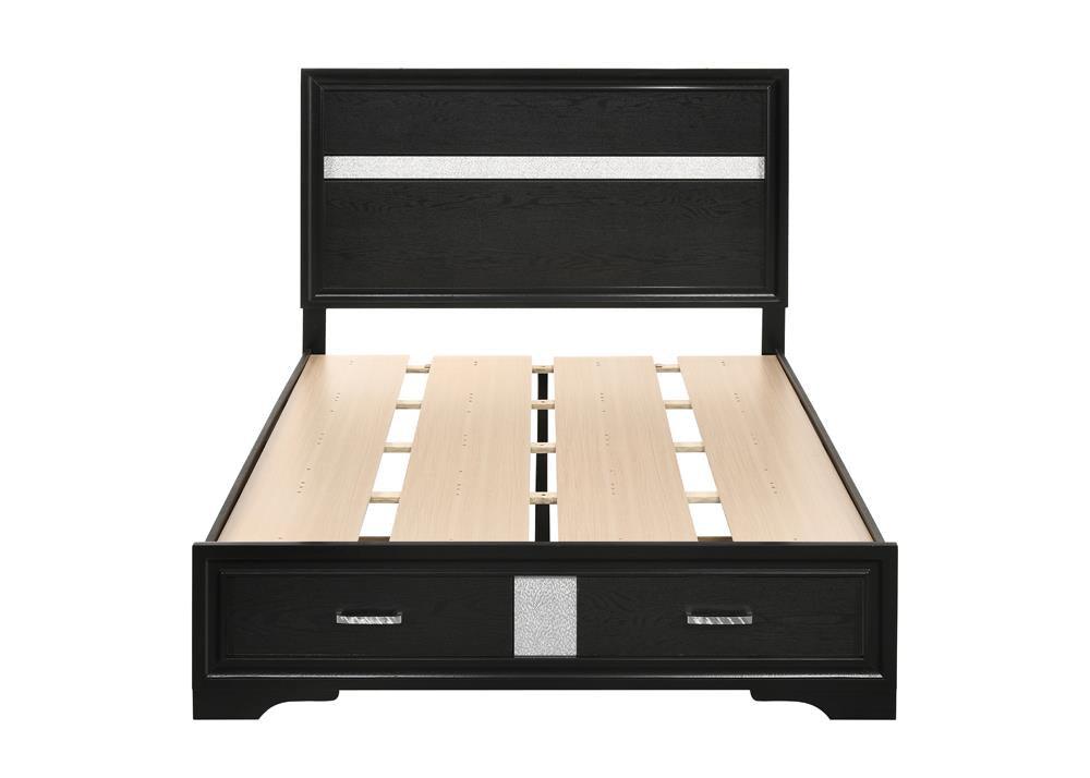 Miranda Full Storage Bed Black top-down view