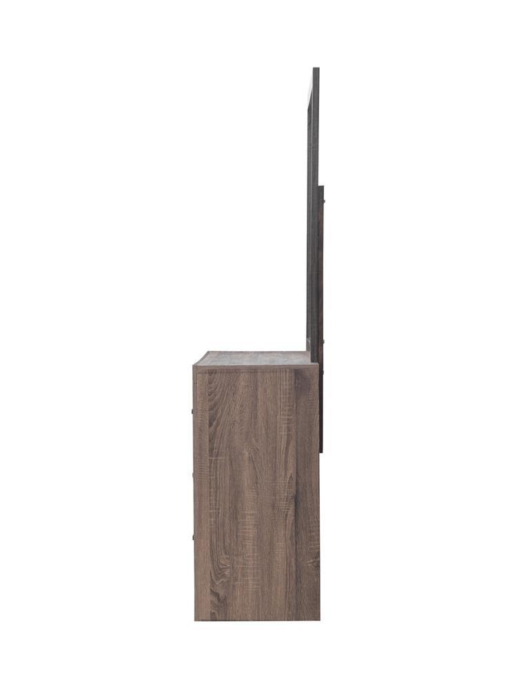 Sturdy support leg with leveler beneath dresser