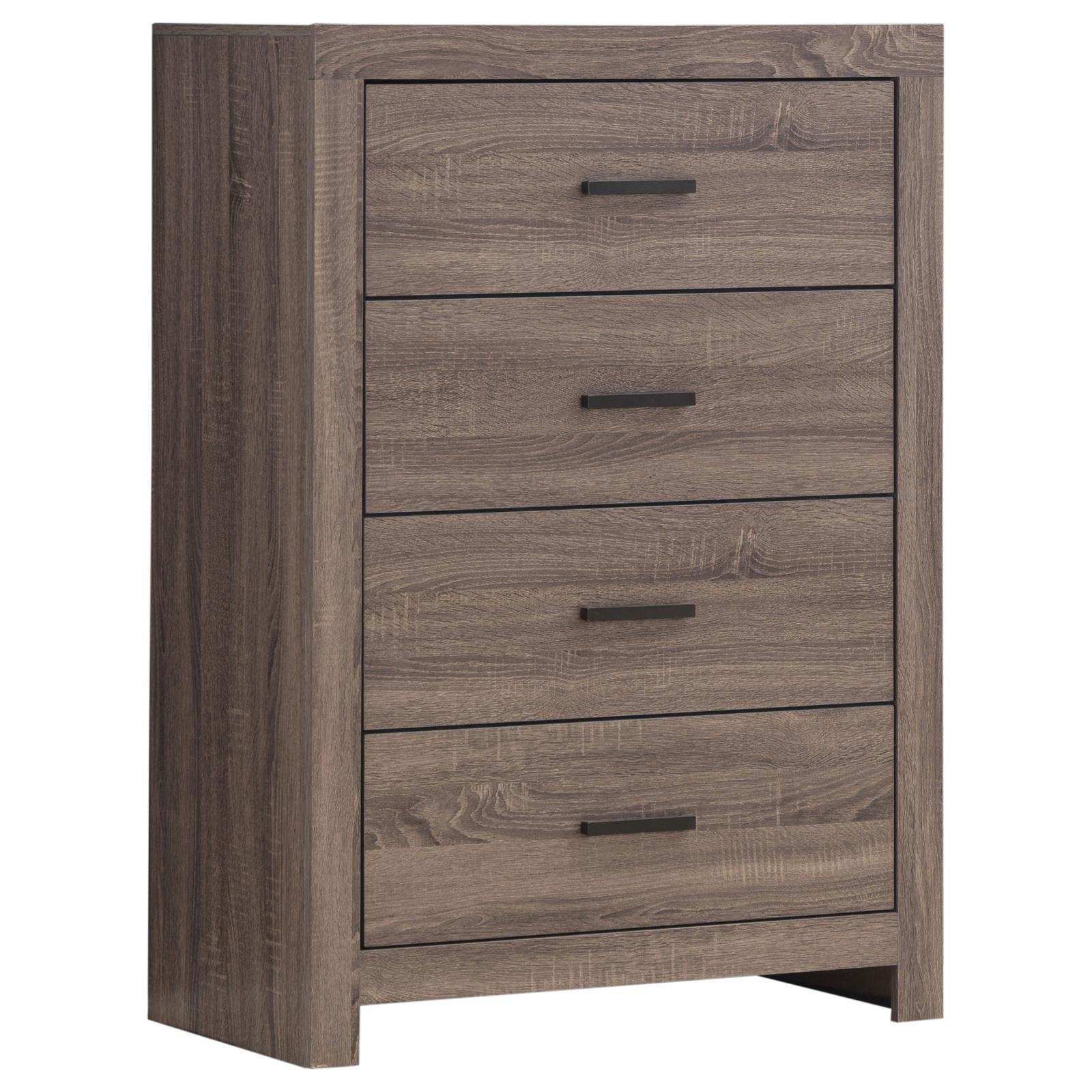 Brantford 4-Drawer Chest side profile in barrel oak