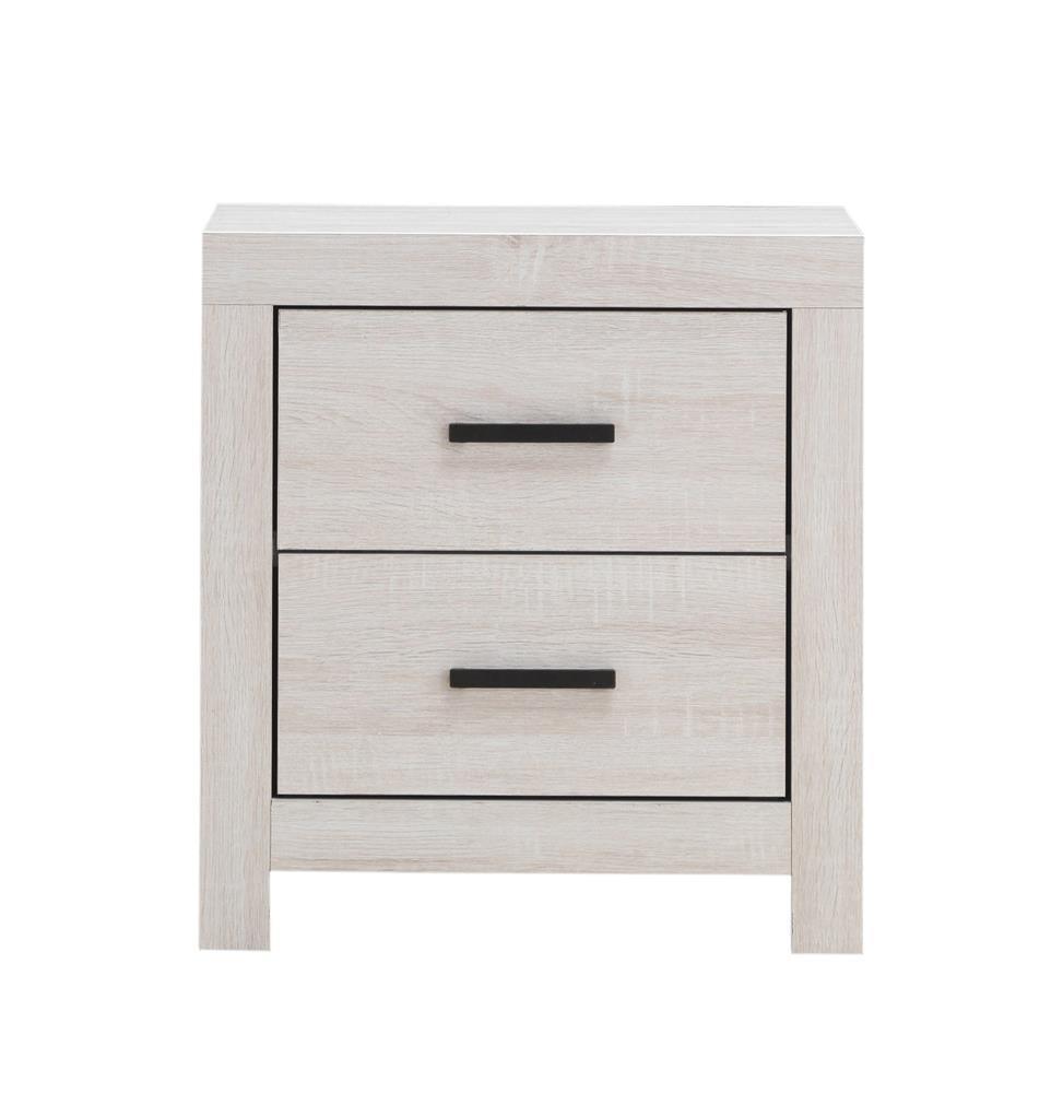 Brantford Coastal White Nightstand drawer open
