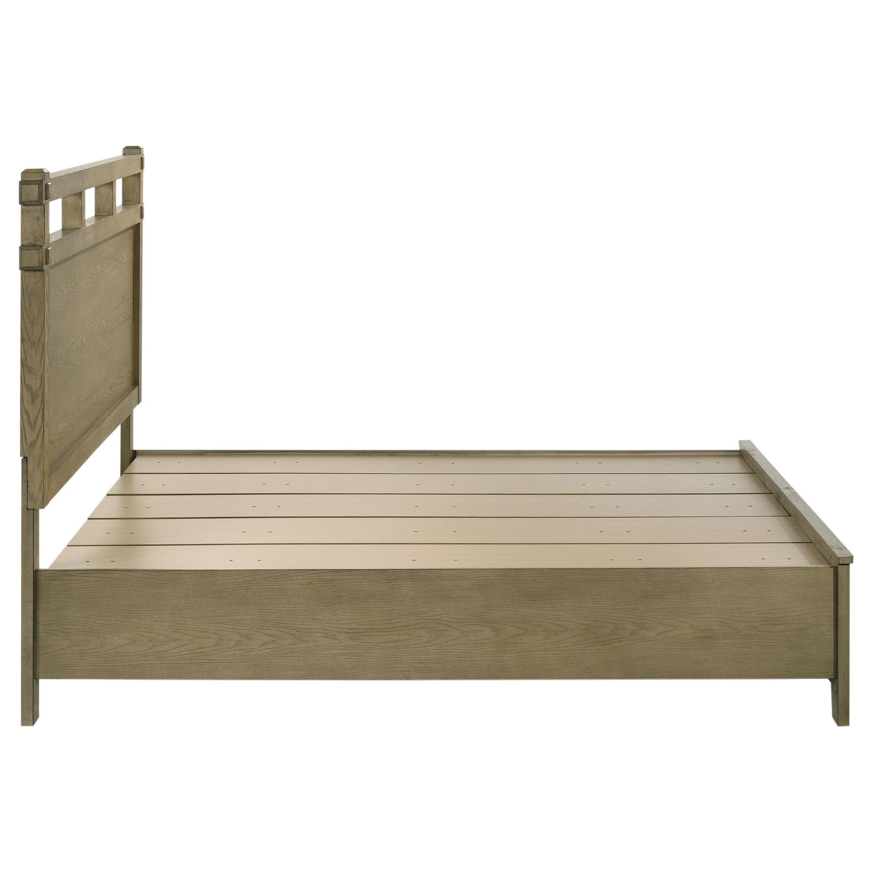 Footboard drawers open showing storage space