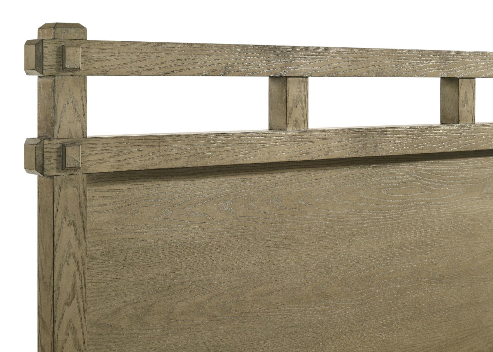 Bed frame side view highlighting construction