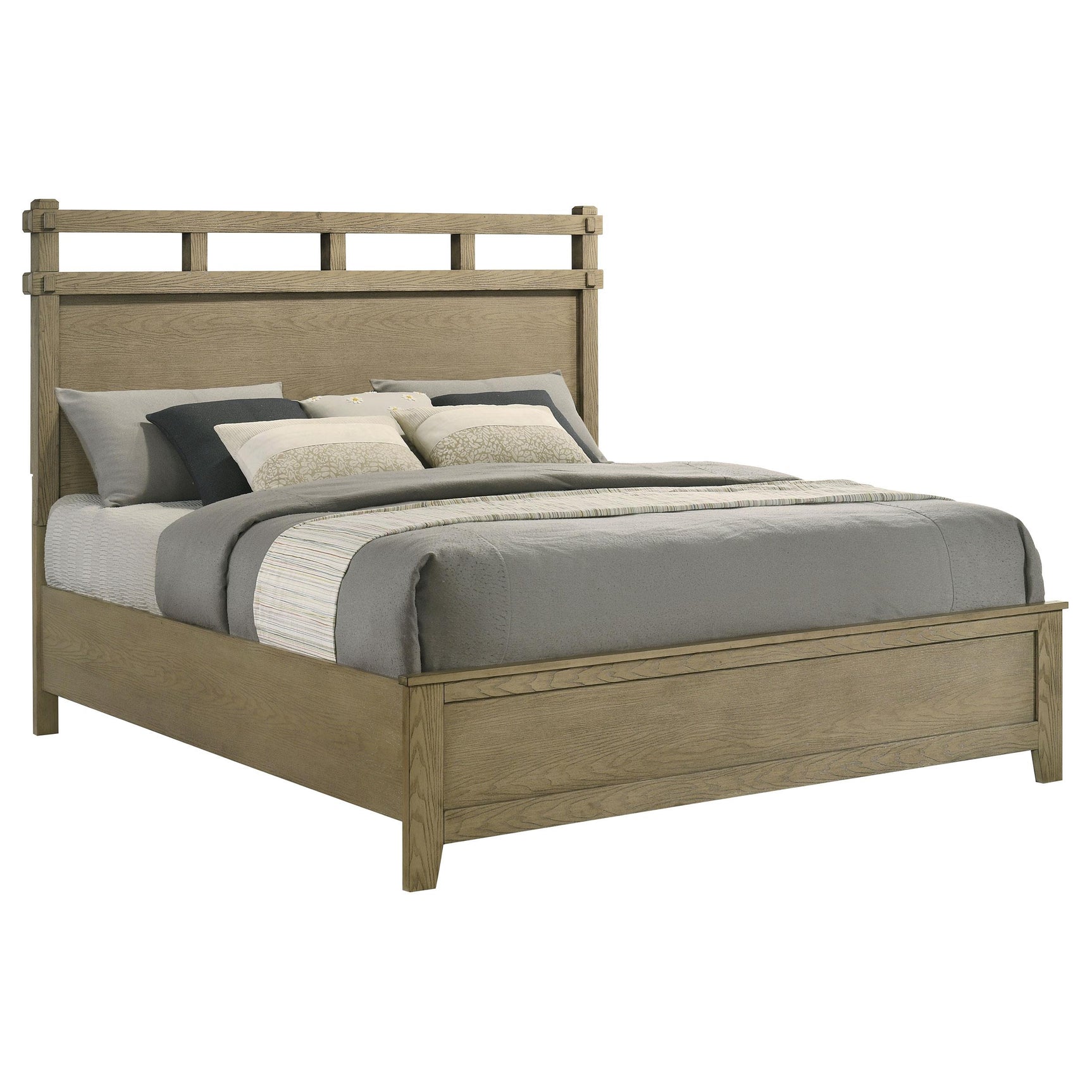 Bed frame side angle showing leg and detail