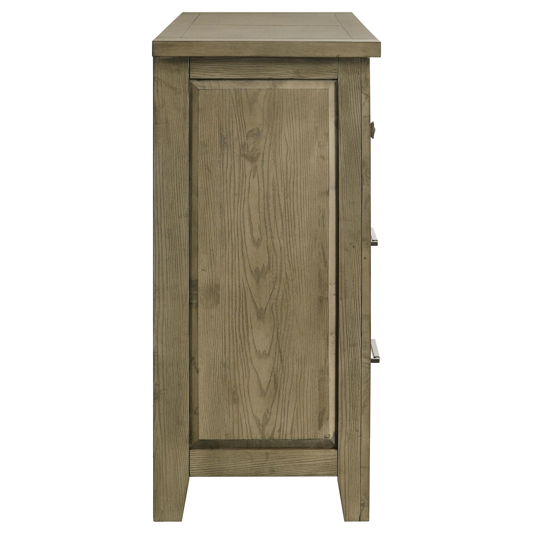 Hazlewood 6-Drawer Bedroom Dresser front view in vineyard oak finish