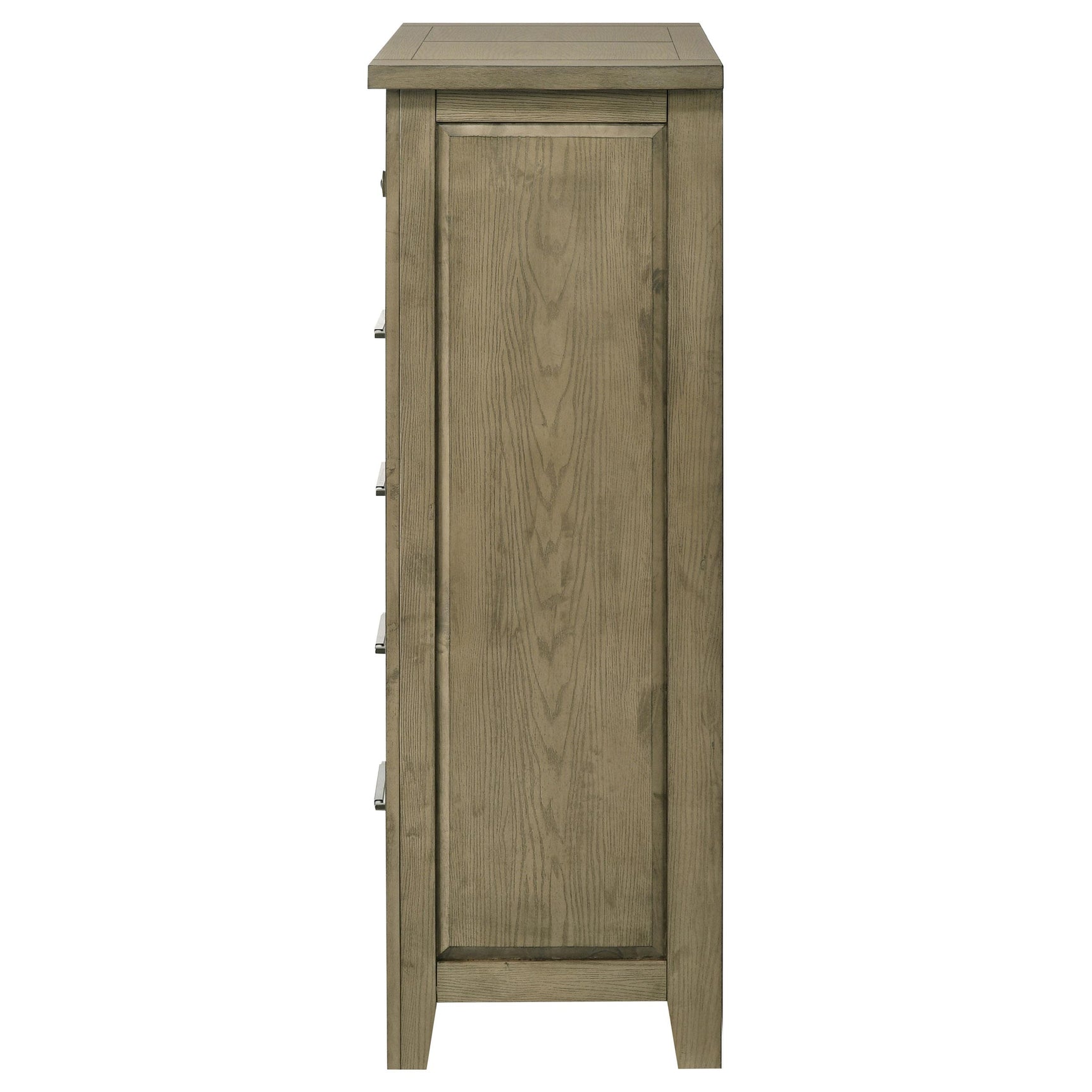 Hazlewood 5-drawer chest of drawers in vineyard oak, front view