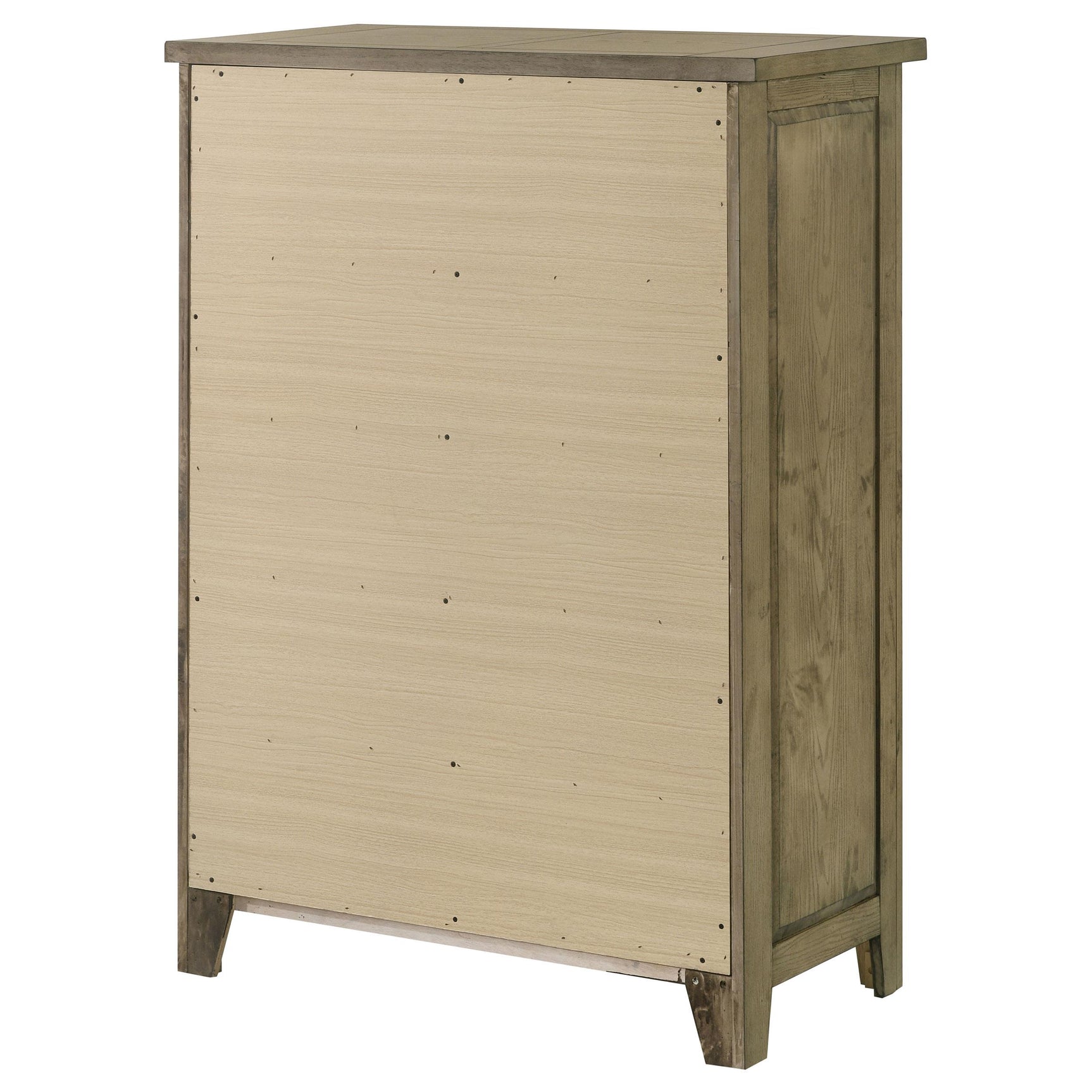 Hazlewood 5-drawer chest of drawers in vineyard oak, front view