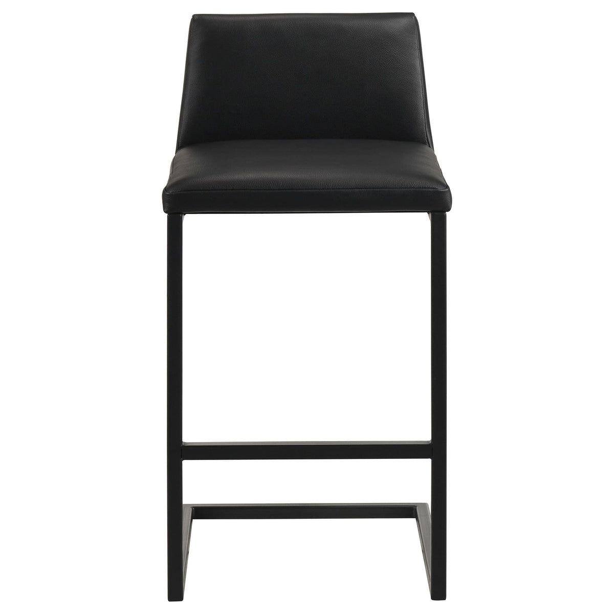 Vardon Genuine Leather Bar Stool Black Set of 2 — product image 3