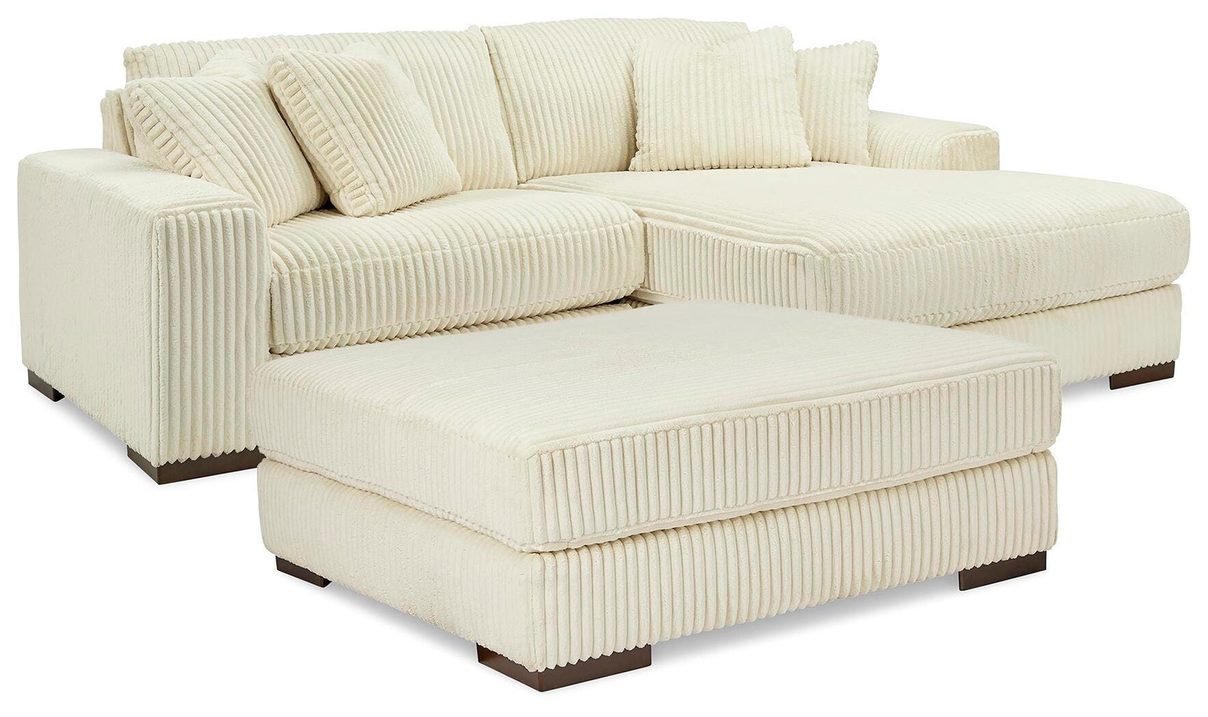 Lindyn Ivory 2-Piece Sectional with Ottoman - image 2