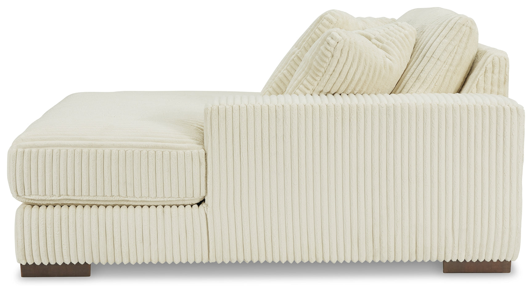Main view angled of Lindyn Ivory Super Chaise sectional sofa
