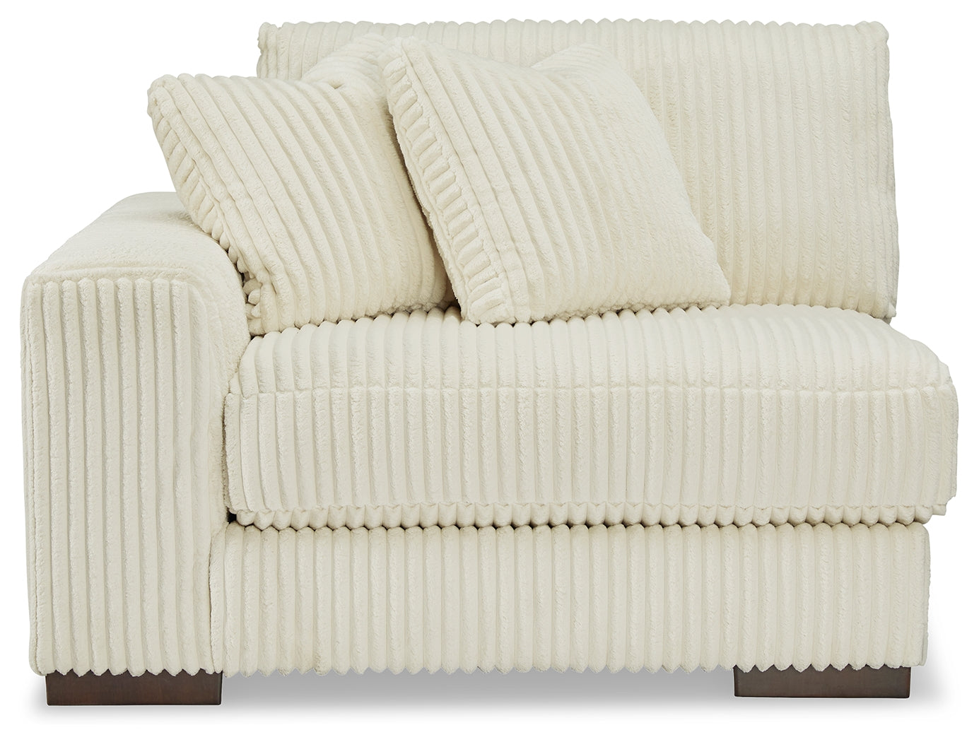 Close-up detail of Lindyn Ivory sectional cushions
