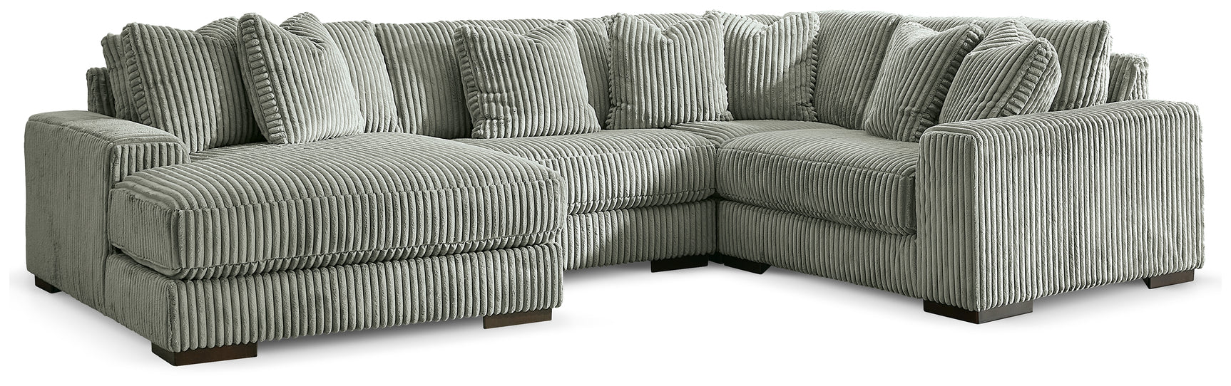 detail view of Lindyn Fog 4-Piece Sectional with Chaise sectional sofa