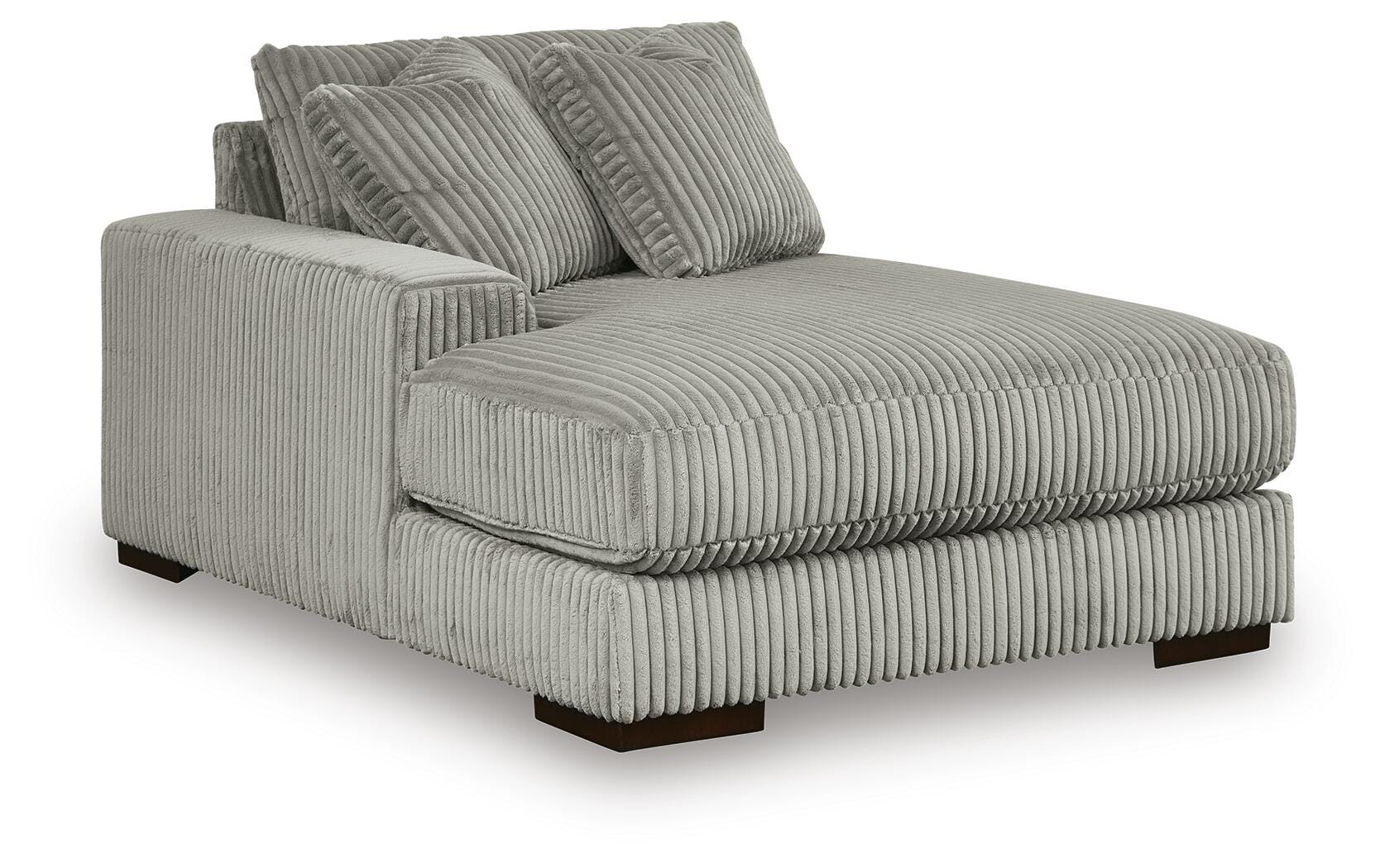 Lindyn Fog Velvet 4-Piece Sectional with Chaise - image 2