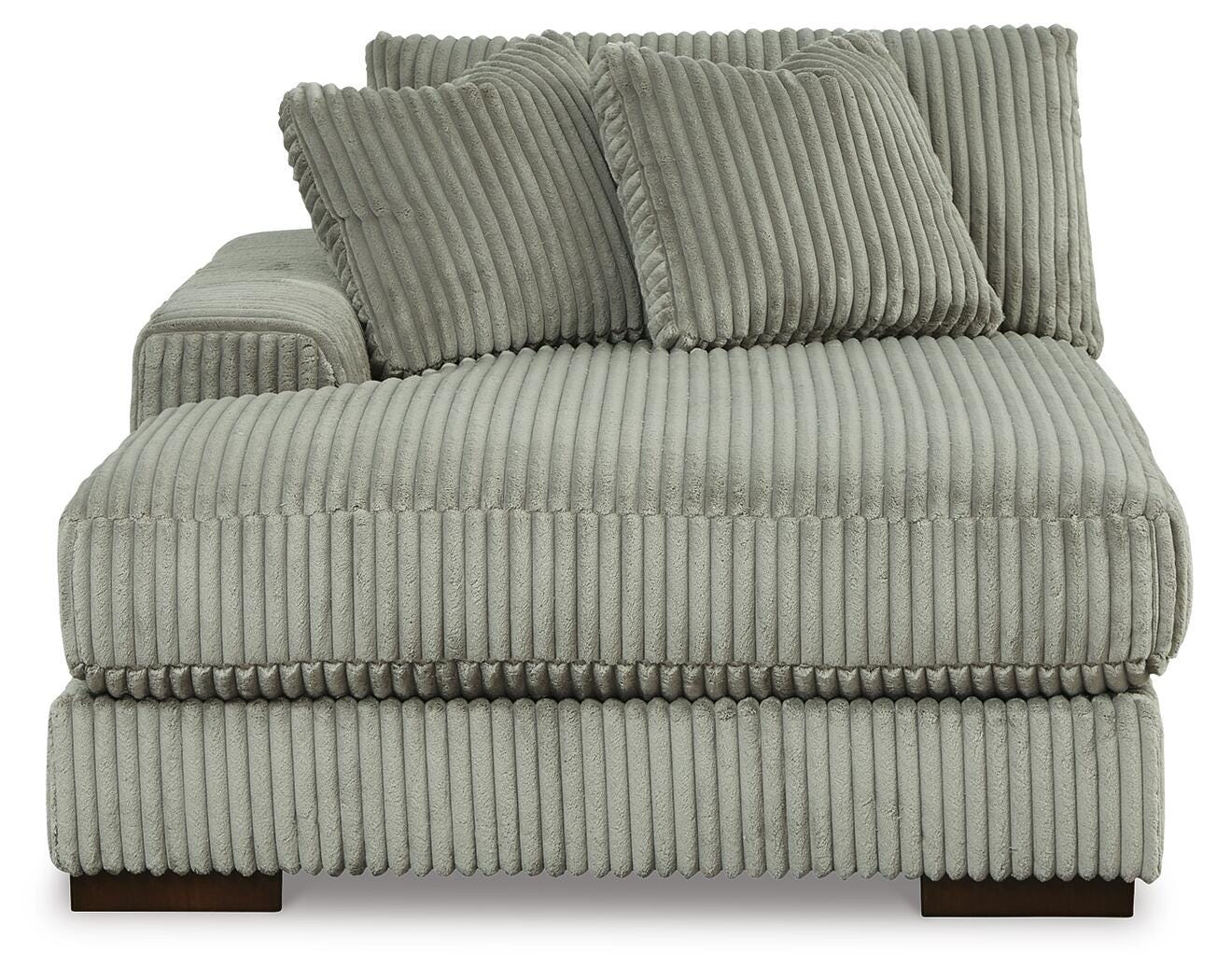 Lindyn Fog Velvet 3-Piece Sectional with Double Chaise - image 3