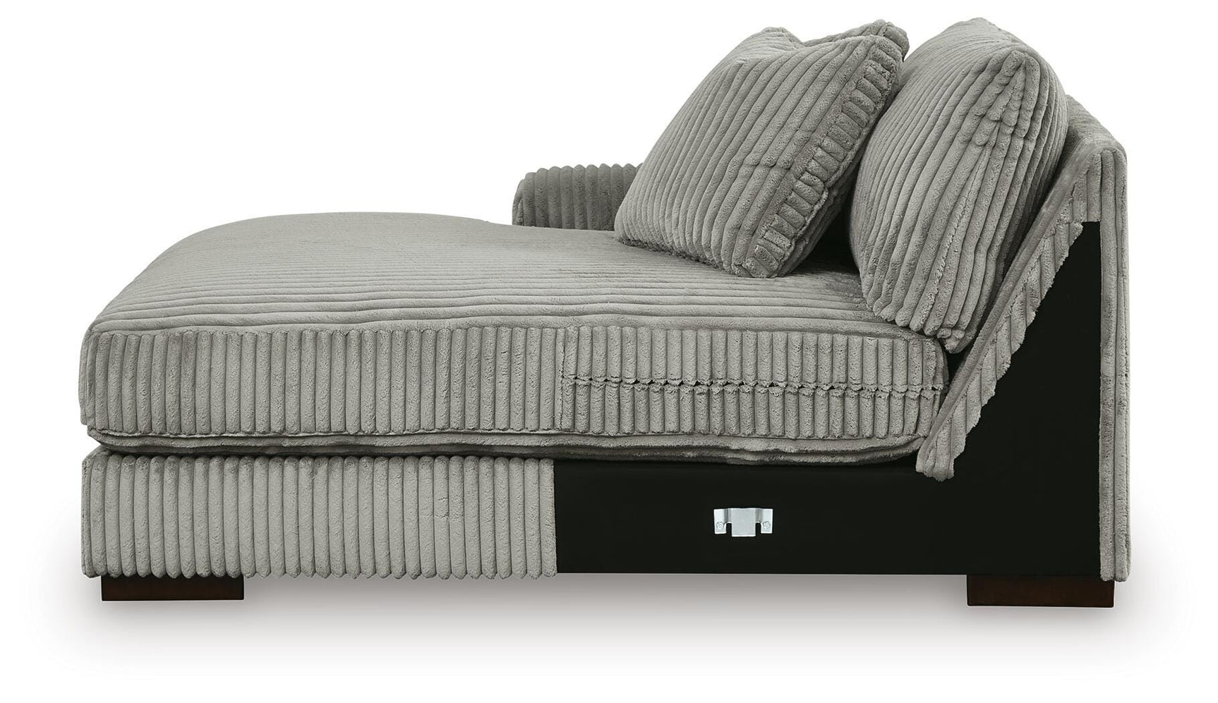 Lindyn Fog Velvet 3-Piece Sectional with Double Chaise - image 5