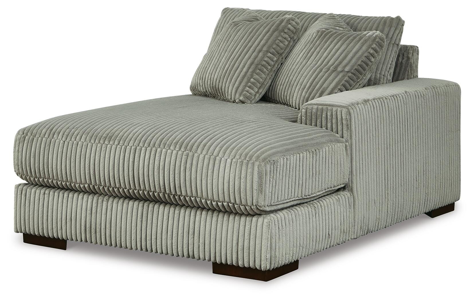 Lindyn Fog Velvet 3-Piece Sectional with Double Chaise - image 10