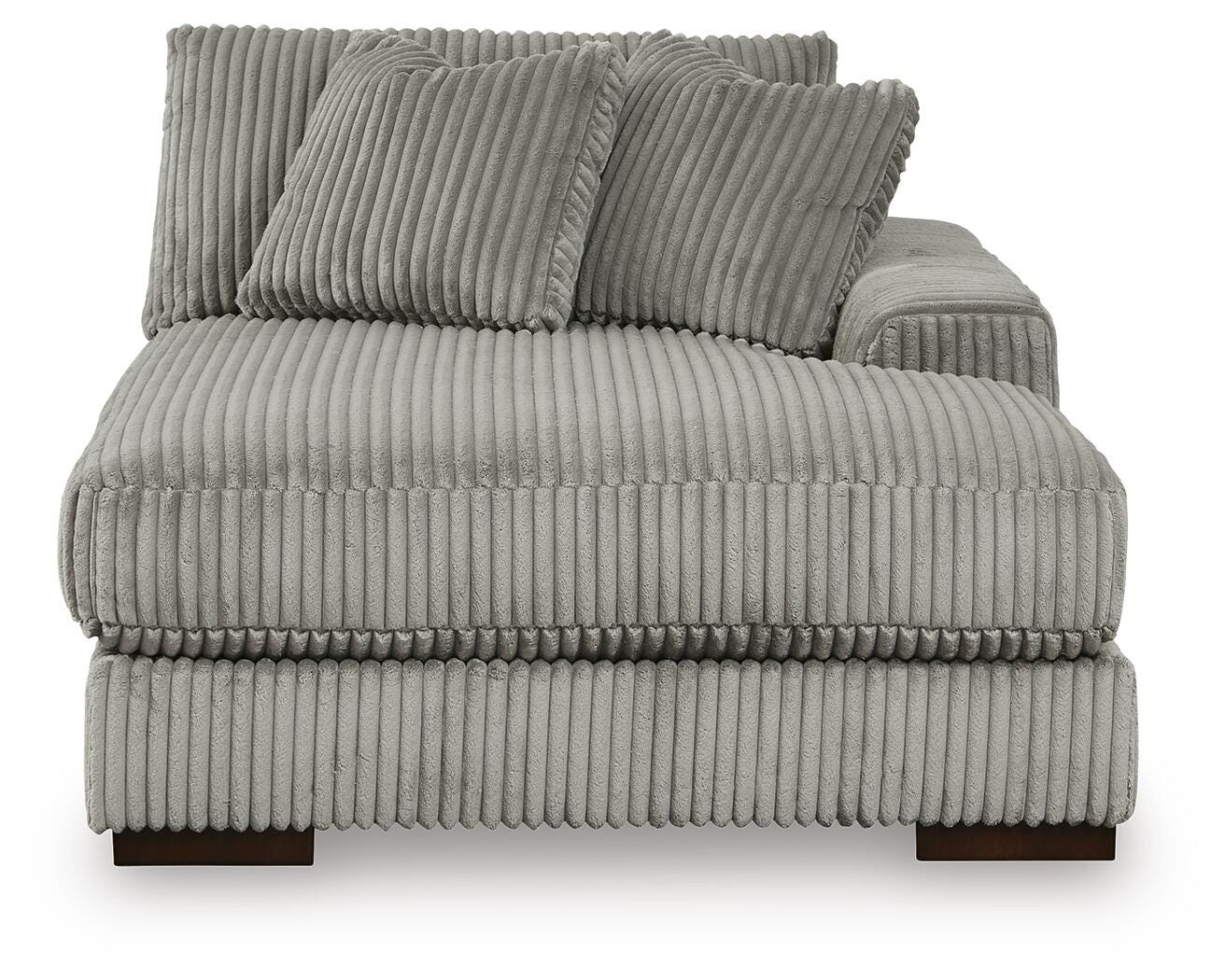 Lindyn Fog Velvet 3-Piece Sectional with Double Chaise - image 9
